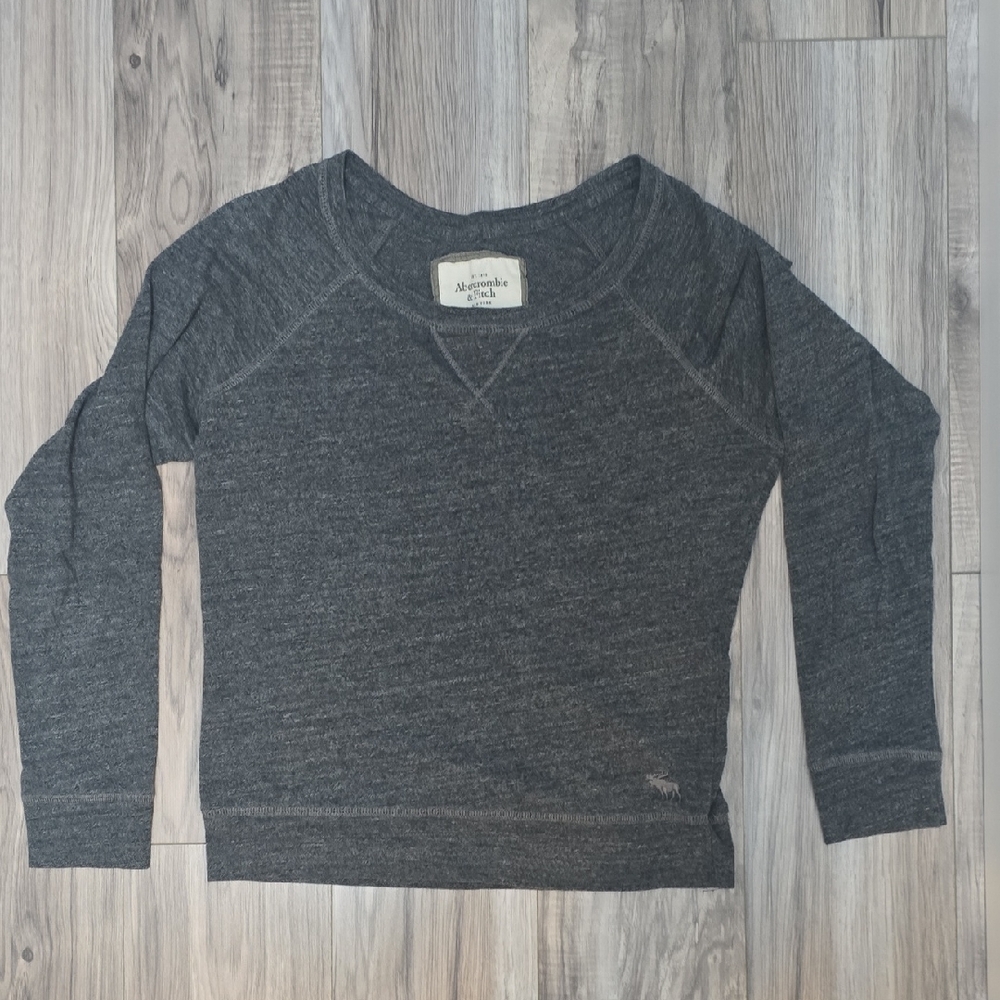 Abercrombie & Fitch Long Sleeve Shirt - Gray - Small